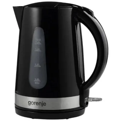 Електрочайник Gorenje 1.7л, 2,200 Вт, strix контроль, скло, чорний (K17OGP)