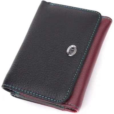 Гаманець ST Leather З натуральної шкіри Різнокольоровий (22497)