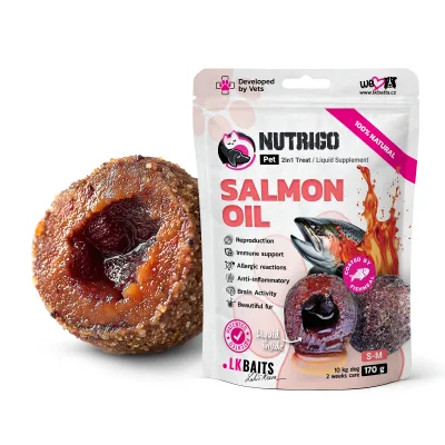 Ласощі для собак LK Baits Pet Nutrigo Salmon Oil S-M для середніх порід з олією лосося (Ø 20 мм) 170 г (7771152)