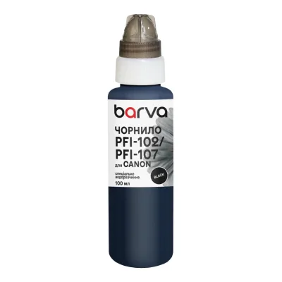 Чорнило Barva Canon PFI-102/PFI-107 100 мл, special, black (C107-884e)