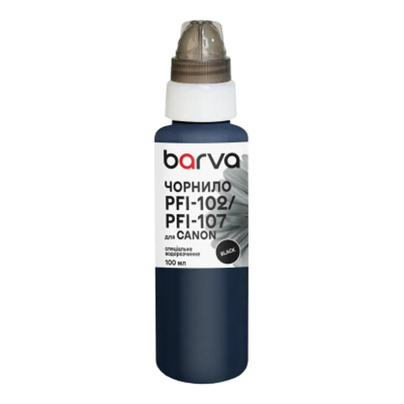 Чорнило Barva Canon PFI-102/PFI-107 100 мл, special, black (C107-884e)