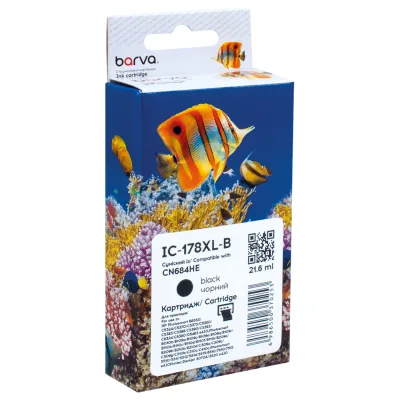 Картридж Barva HP 178XL (CB316HE/CN684HE) 550 c, Black (IC-178XL-B)