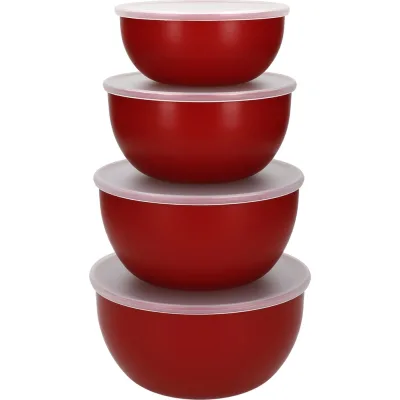 Миска KitchenAid Universal, з кришками, набір 4 шт, червоний (KQG176OSERE)