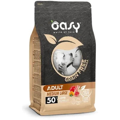 Сухий корм для собак OASY DOG Grain Free Medium/Large ягня з яблуком та гарбузом 12 кг (8053017347653)