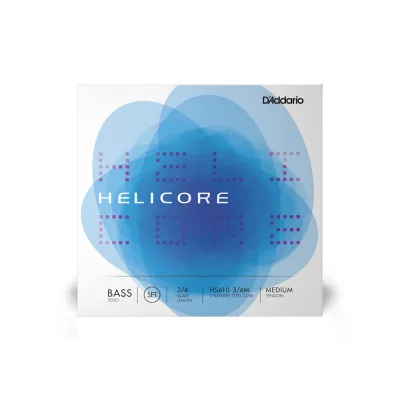 Струни для контрабаса D'Addario Helicore Solo Bass String Set 3/4 Scale Medium Tension (HS610 3/4M)