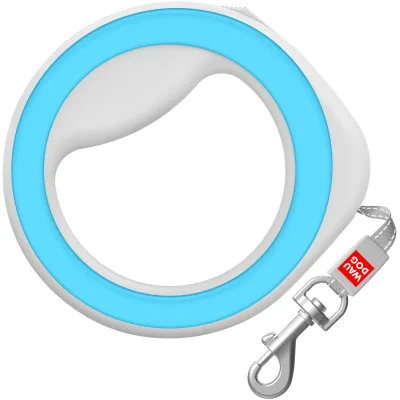 Повідець для собак WAUDOG R-leash світловідбиваюча стрічка XS-M до 40 кг 2.9 м блакитни (81272)