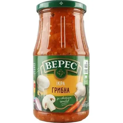 Овочева консервація Верес Ікра грибна 500 г (4823105400584)