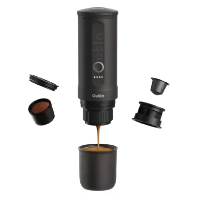 Кавоварка кемпінгова Outin Nano Espresso Machine OTEM-01 Space Grey (OTEM-01-SG)