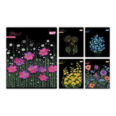 Зошит Yes Floral bloom А5 48 аркушів лінія (768595)