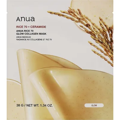 Маска для обличчя Anua Rice Glow Collagen Mask 38 г (8809640737350)