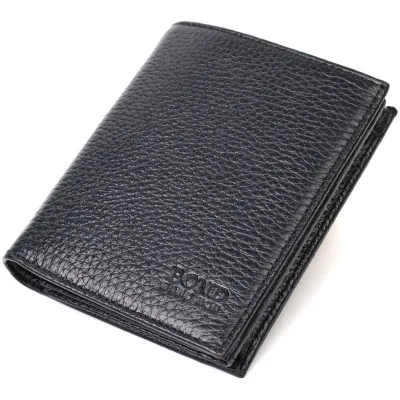 Гаманець Bond Accessories З натуральної шкіри Чорний (21988)
