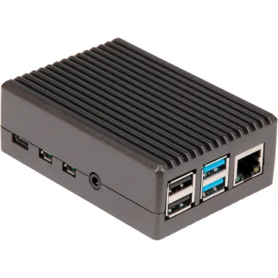 Корпус для Мікро ПК Raspberry Pi Pi 4B Black Aluminium Alloy (RA759)