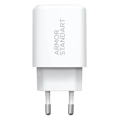 Зарядний пристрій Armorstandart 1xUSB-C PD25W + 1xUSB QC3.0 GaN white (ARM87066)