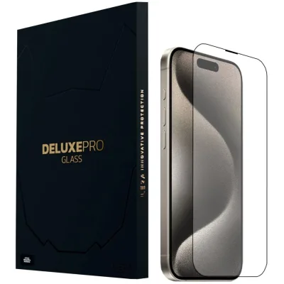 Скло захисне iLera DeLuxe Original Glass iPhone 15 Pro Max (ILFCDL15PRMX)
