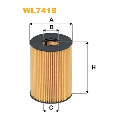 Фільтр масляний Wixfiltron WL7418