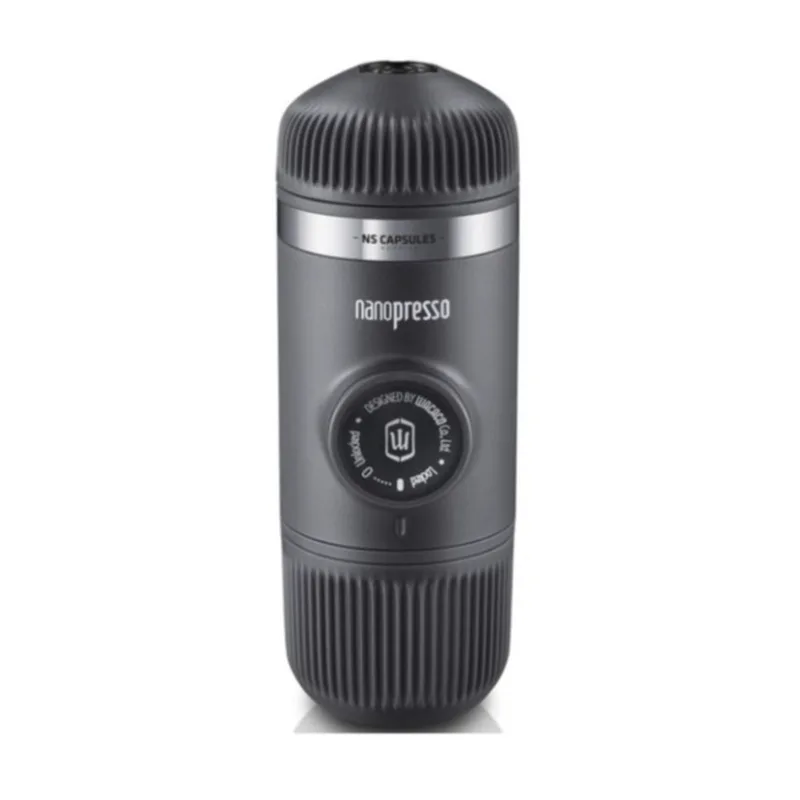 Портативна еспресо-кавоварка Wacaco Nanopresso сіра, механічна, для меленої кави