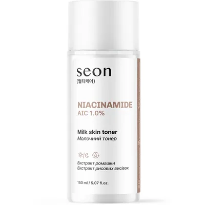 Тонік для обличчя Seon Niacinamide AIC 1.0% Milk Skin Toner 150 мл (4823122904300)
