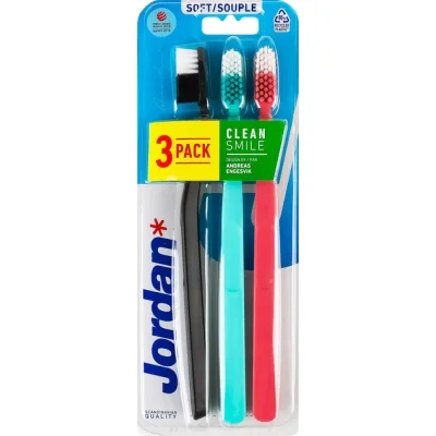 Зубна щітка Jordan Clean Smile М'яка 3 шт. (7046110070192)
