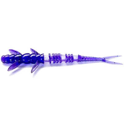Силікон рибальський FishUP Flit 2" 060 - Dark Violet/Павлина&Silver (9шт/уп) (1864.03.24)