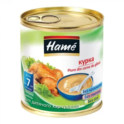 Дитяче пюре Hame м`ясне курка, 100 г (8595139726218)