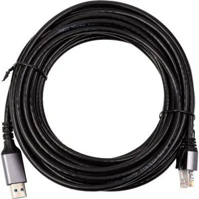 Дата кабель USB AM to RJ45 Ethernet 7.5m CAT6 UTP PowerPlant (CA915019)