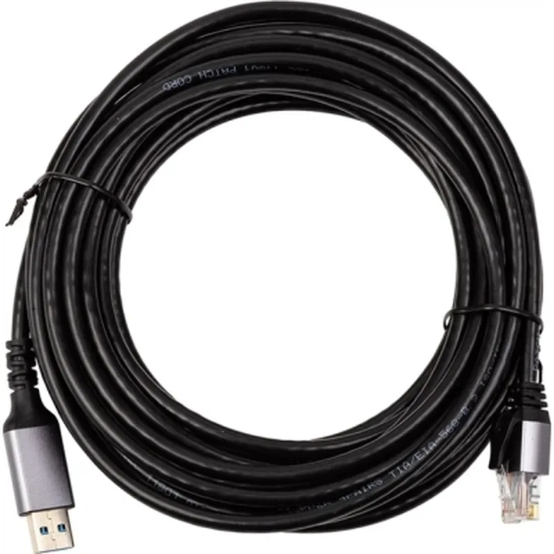 Дата кабель USB AM to RJ45 Ethernet 7.5m CAT6 UTP PowerPlant (CA915019)