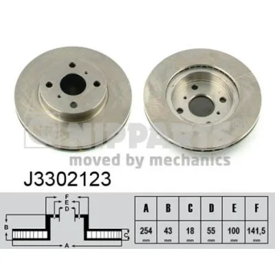 Гальмівний диск Nipparts J3302123