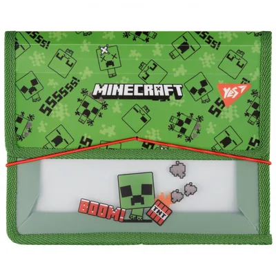 Папка для зошитів Yes В5 на резинці пластикова Minecraft Creeper (492208)