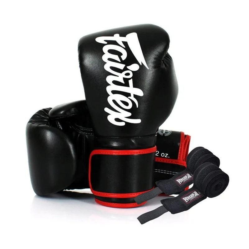 Боксерські рукавички Fairtex BGV14 Black 10 унцій (бинти в комплекті) (BGV14_10oz_Black)