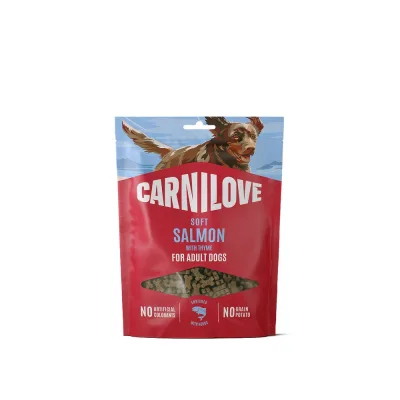 Ласощі для собак Carnilove Soft Snack Salmon with Thyme 200 г (8595602582662)