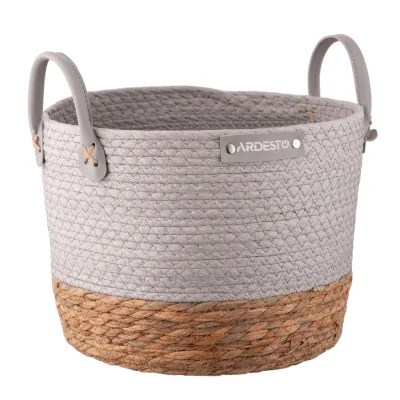 Кошик для зберігання Ardesto Minimalism Паперовий шпагат Сірий 12 л (ARHC2507RG)