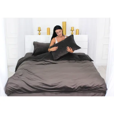 Постільна білизна MirSon Велюр Winter Frost 28-0003 Brown Velvet Дитячий (2200003993509)