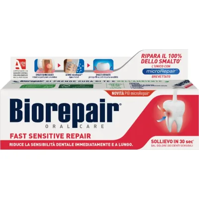 Зубна паста Biorepair Швидке позбавлення від чутливості 75 мл (8017331048443/8017331095416)