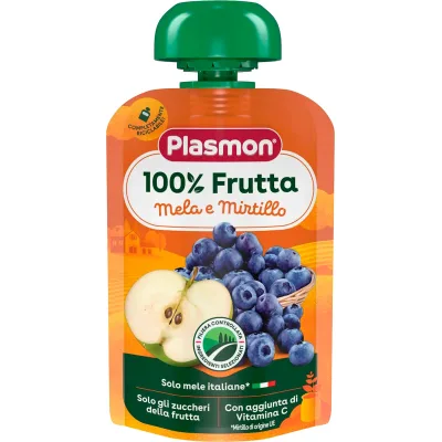 Дитяче пюре Plasmon Яблуко, лохина 100 г (1136130)