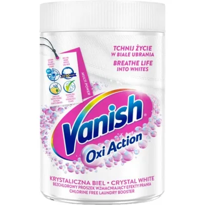 Засіб для видалення плям Vanish Oxi Action Кришталева білизна 625 г (5900627081756/5997321747804)
