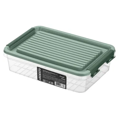 Харчовий контейнер Ardesto Fresh 1.8л, пластик, прямокутна, зелений (AR1305G)