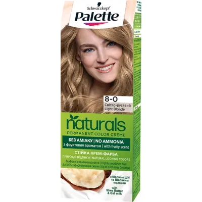 Фарба для волосся Palette Naturals без аміаку 8-0 Світло-русявий (3838824171241)