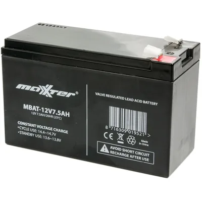 Батарея до ДБЖ Maxxter 12V 7.5AH (MBAT-12V7.5AH)