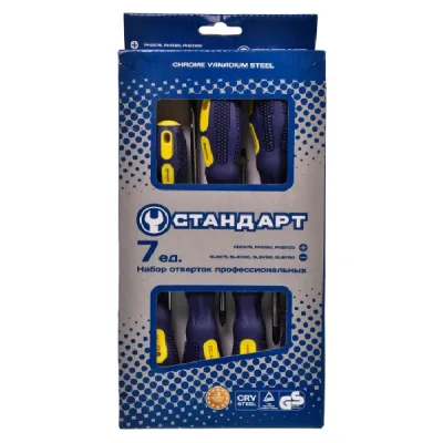 Набір викруток Стандарт 7 шт. (SL3,SL4,SL5,SL6,PH0,PH1,PH2) (SDS07)