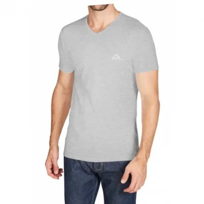 Футболка Kappa T-shirt Mezza Manica Scollo V K1315 GrigioUnito сірий M (8002390401865)