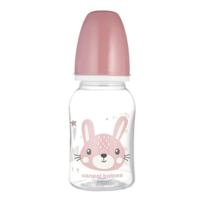 Пляшечка для годування Canpol babies Cute Animals стандартна 120 мл рожева рожев (11/851_pin)
