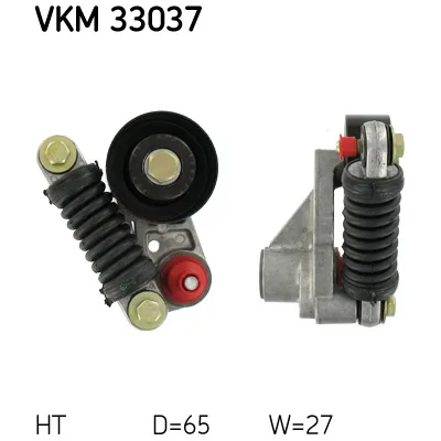 Натягувач ременя з роликом SKF VKM 33037