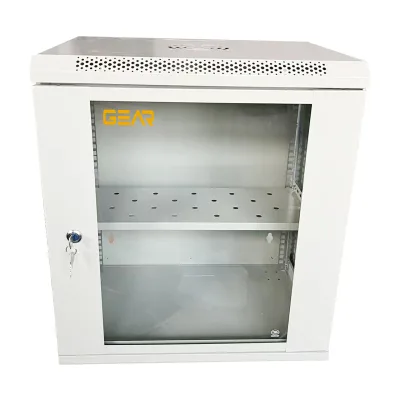 Шафа настінна GEAR 12U 19" 530x400x600 мм, + полка 19", grey (GWMSN-12U-530-400G)