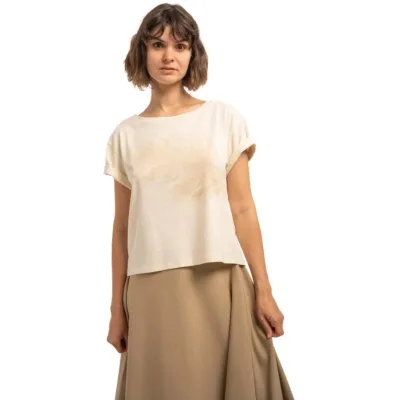 Футболка Turbat Misool Wmn cloud cream/brown - XL - бежевий/коричневий (012.004.6332)