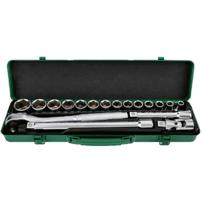 Набір інструментів Toptul з тріскачкою 1/2" 18шт. (GCAD1821)