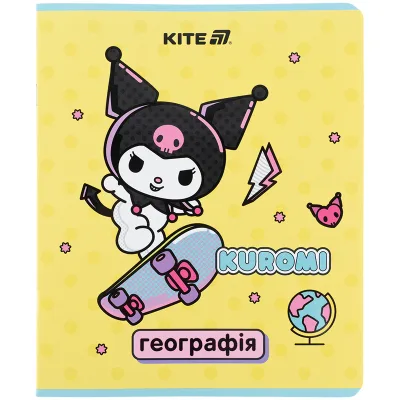 Зошит Kite предметний Kuromi 48 аркуші, клітинка, географія (HK25-240-5)