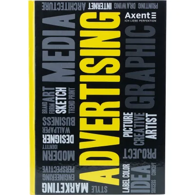 Канцелярська книга Axent Colors А4, 80 аркушів, клітинка, жовта (8421-06-A)