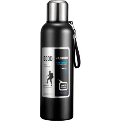 Термос Merlion з ситечком та чашкою 0,8 л, чорний (ZK-127-800Black)