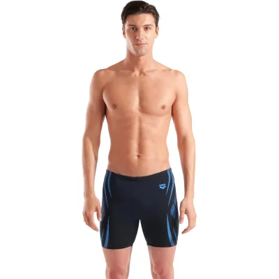 Плавки Arena Poseidonia Swim Mid Jammer 009091-508 чорний, бірюзовий 80 (3468337622475)