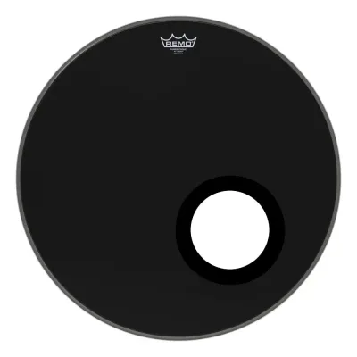 Пластик для барабана Remo Powerstroke 3 22" Ebony W Dynamo (70219)